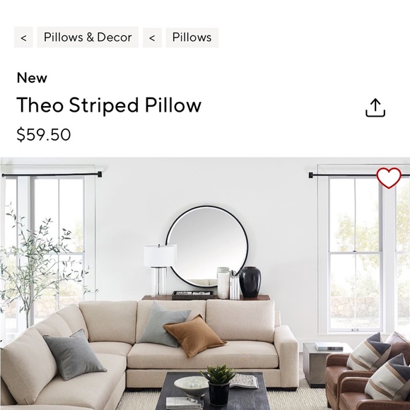 NWT Pottery Barn Pillow Cover 22” square - Picture 3 of 4